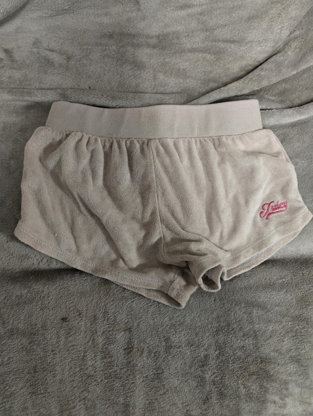 Juicy Couture Light Pink Terry Lounge Shorts with Embroidered Logo